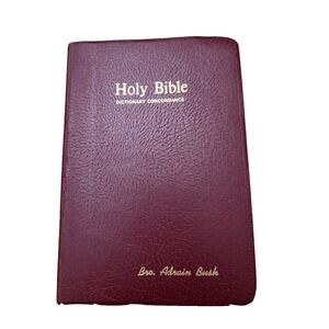 Vintage Thomas Nelson KJV Holy Bible Burgundy Dictionary Concordance 1985